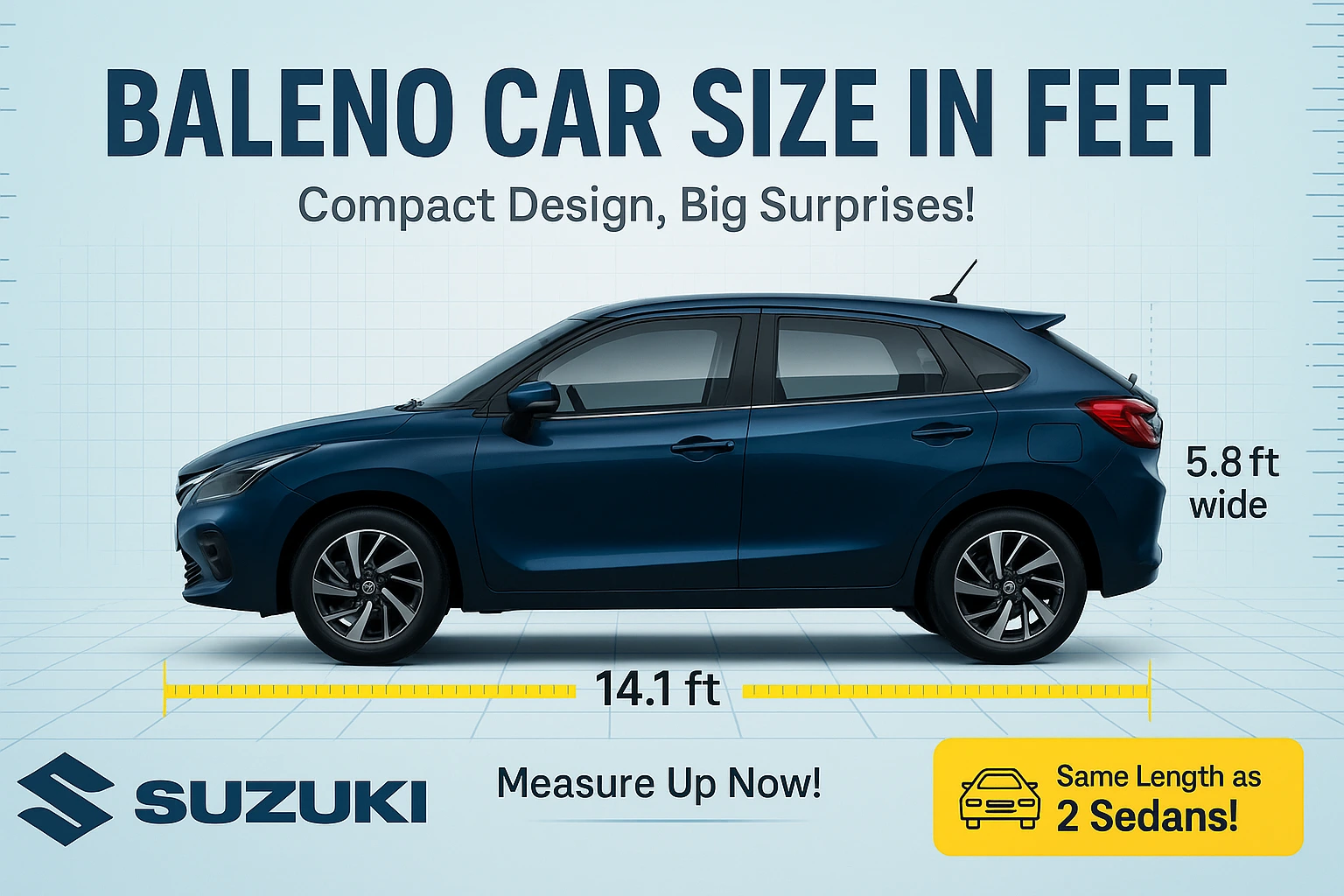 BALENO CAR SIZE IN FEET