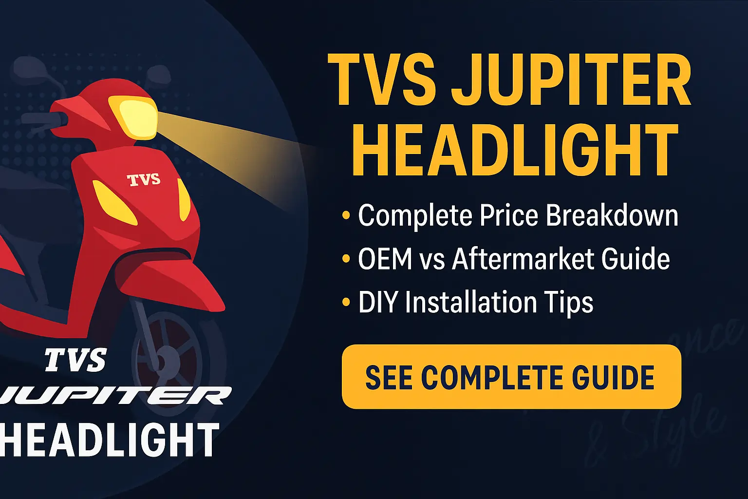 TVS Jupiter headlight