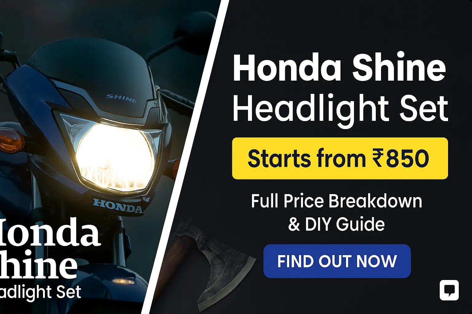 Honda Shine Headlight Set Price (2025)