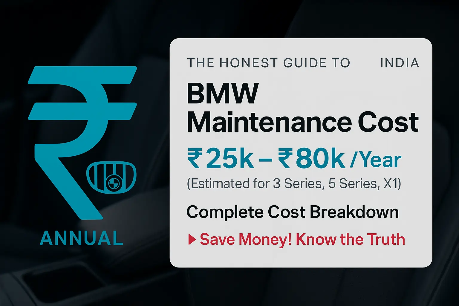 bmw maintenance cost india
